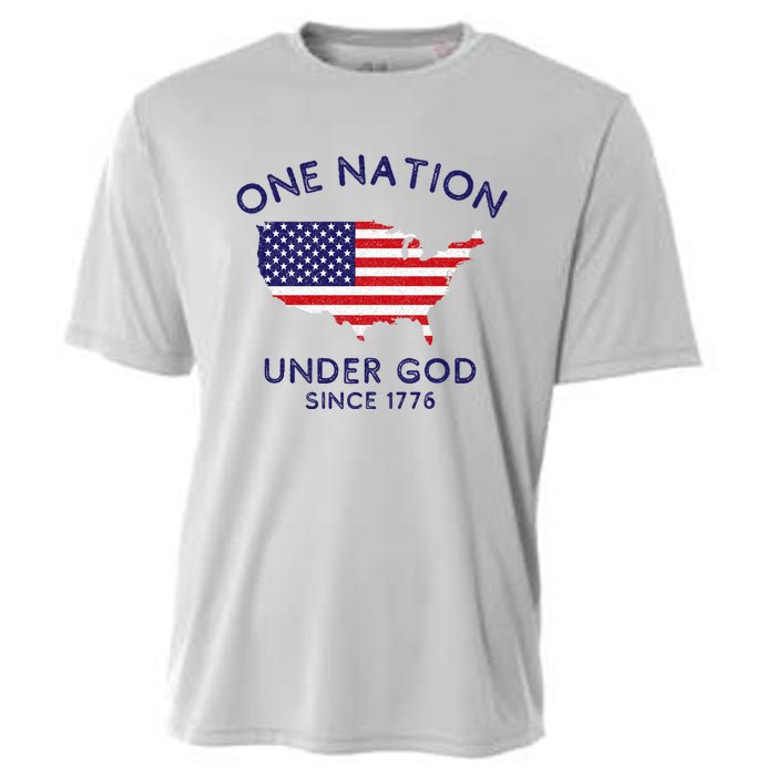 One Nation Under God Since 1776 Patriotic American July 4th Cooling Performance Crew T-Shirt