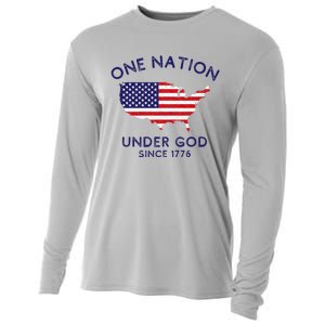 One Nation Under God Since 1776 Patriotic American July 4th Cooling Performance Long Sleeve Crew