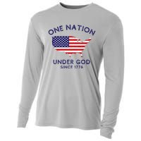 One Nation Under God Since 1776 Patriotic American July 4th Cooling Performance Long Sleeve Crew