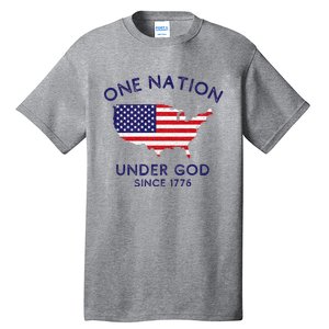 One Nation Under God Since 1776 Patriotic American July 4th Tall T-Shirt