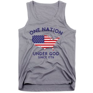 One Nation Under God Since 1776 Patriotic American July 4th Tank Top