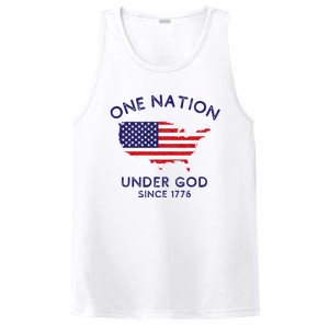 One Nation Under God Since 1776 Patriotic American July 4th PosiCharge Competitor Tank