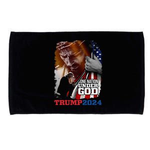 One Nation Under God President Trump 2024 America Christian Microfiber Hand Towel