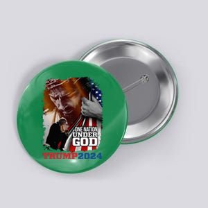 One Nation Under God President Trump 2024 America Christian Button