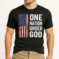 One Nation Under God Patriotic Christian Usa Flag Cooling Performance Crew T-Shirt