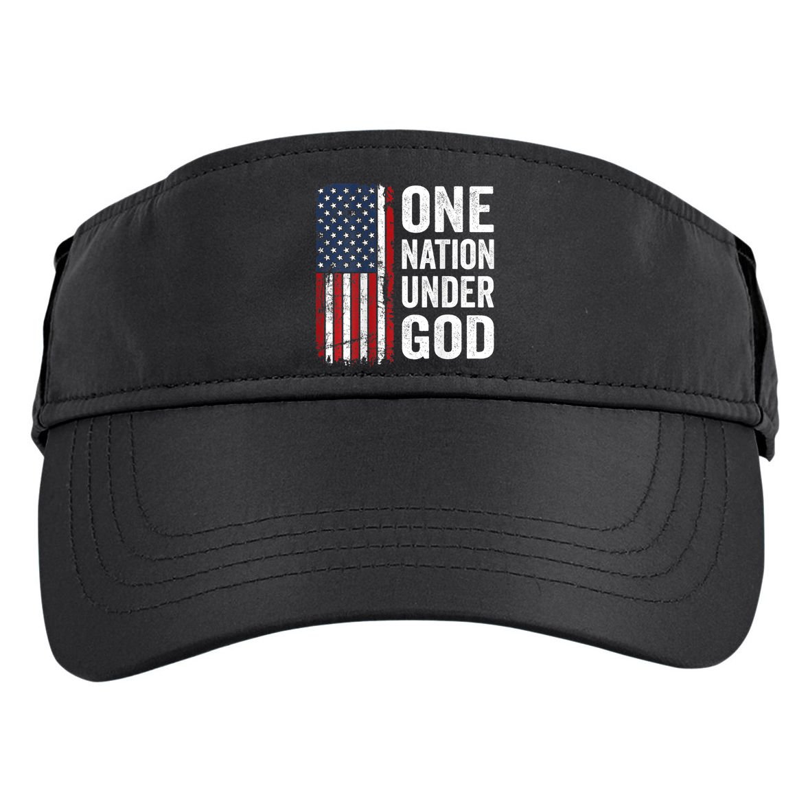 One Nation Under God Patriotic Christian Usa Flag Adult Drive Performance Visor