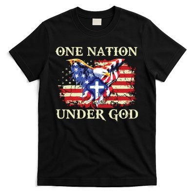 One Nation Under God Patriotic Usa Christian T-Shirt
