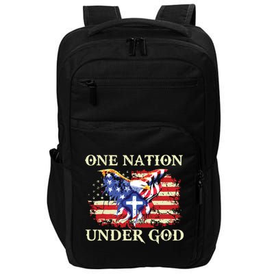 One Nation Under God Patriotic Usa Christian Impact Tech Backpack
