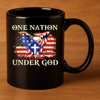One Nation Under God Patriotic Usa Christian 11oz C Handle Ceramic Mug