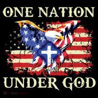 One Nation Under God Patriotic Usa Christian Kids T-Shirt