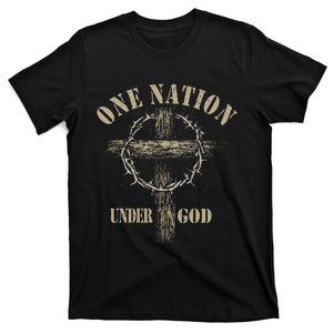 One Nation Under God 4th Of July Patriotic Christian T-Shirt