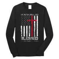 One Nation Under God American Flag Patriotic Christian Long Sleeve Shirt