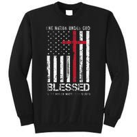 One Nation Under God American Flag Patriotic Christian Sweatshirt