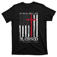 One Nation Under God American Flag Patriotic Christian T-Shirt