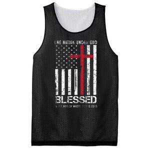 One Nation Under God American Flag Patriotic Christian Mesh Reversible Basketball Jersey Tank