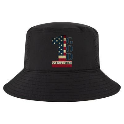 One Nation Under God Patriotic Gift Cool Comfort Performance Bucket Hat