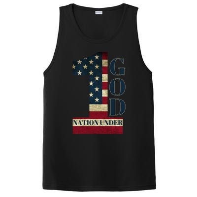 One Nation Under God Patriotic Gift PosiCharge Competitor Tank