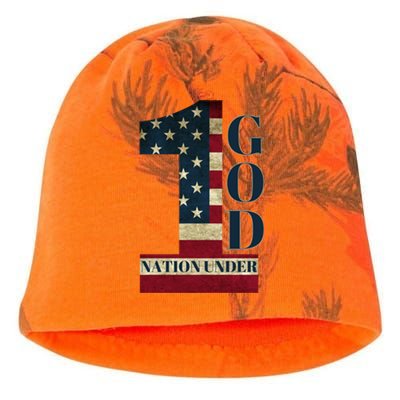 One Nation Under God Patriotic Gift Kati - Camo Knit Beanie