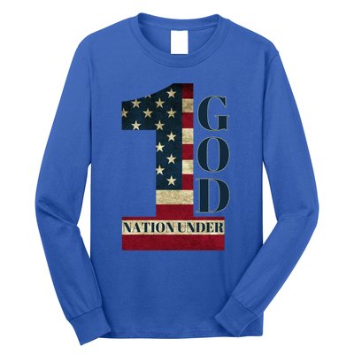 One Nation Under God Patriotic Gift Long Sleeve Shirt