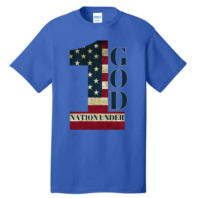 One Nation Under God Patriotic Gift Tall T-Shirt