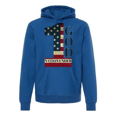 One Nation Under God Patriotic Gift Premium Hoodie