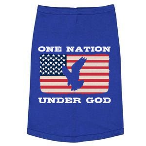 One Nation Under God Proud American Christian Flag Patriot Gift Doggie Tank