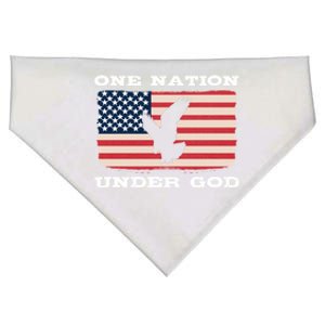 One Nation Under God Proud American Christian Flag Patriot Gift USA-Made Doggie Bandana