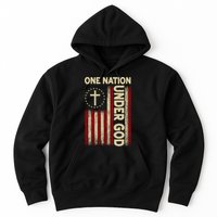 One Nation Under God Flag 4th Of July Patriotic Christian  Hoodie