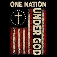 One Nation Under God Flag 4th Of July Patriotic Christian  Hoodie