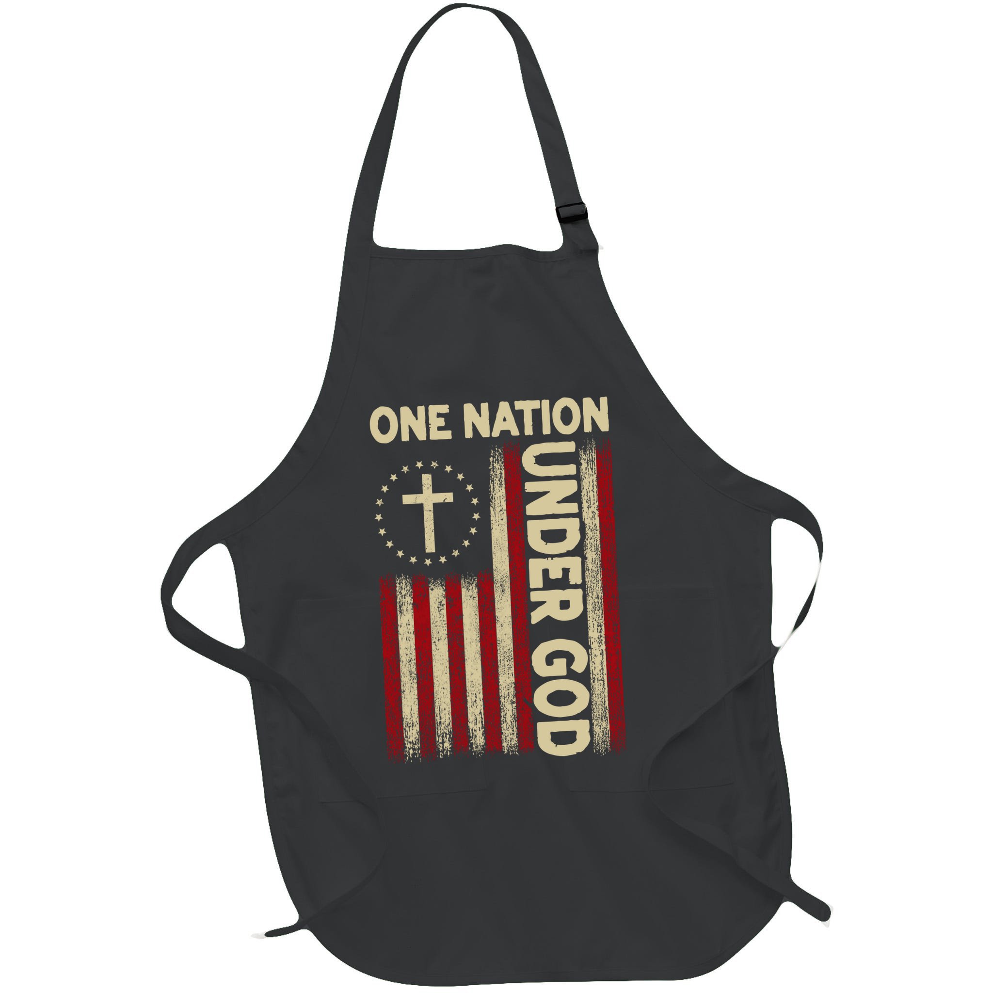 One Nation Under God Flag 4th Of July Patriotic Christian  Apron