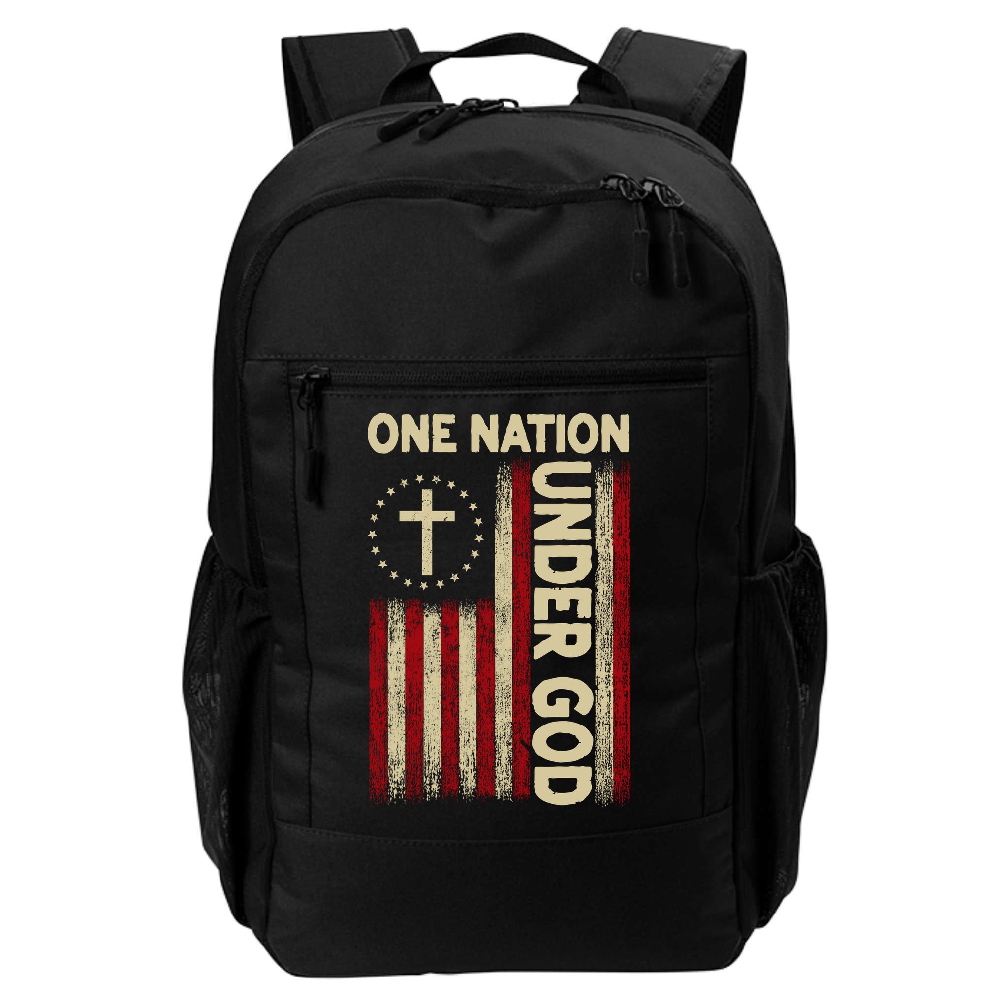 One Nation Under God Flag 4th Of July Patriotic Christian  Backpack