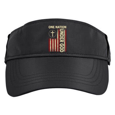 One Nation Under God Flag 4th Of July Patriotic Christian  Adult Drive Performance Visor
