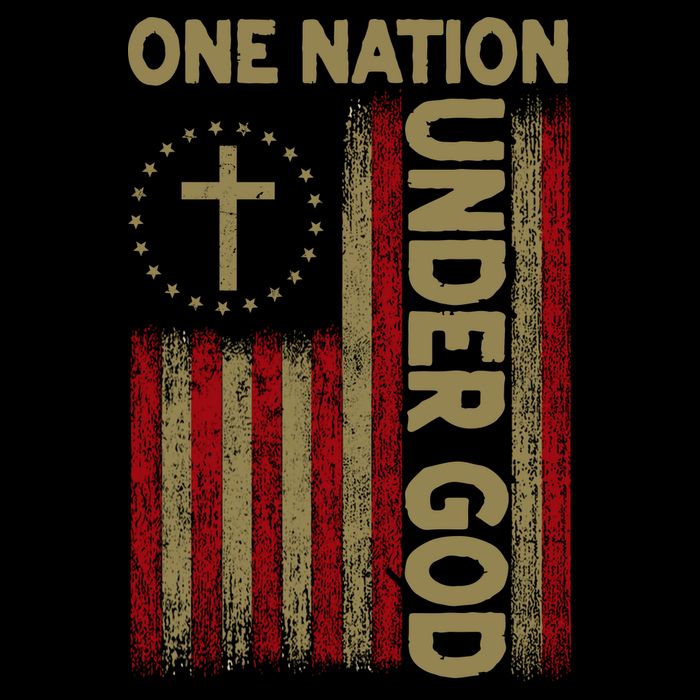 One Nation Under God Flag 4th Of July Patriotic Christian  Mug
