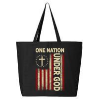 One Nation Under God Flag 4th Of July Patriotic Christian  25L Jumbo Tote