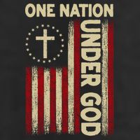 One Nation Under God Flag 4th Of July Patriotic Christian  Golf Towel