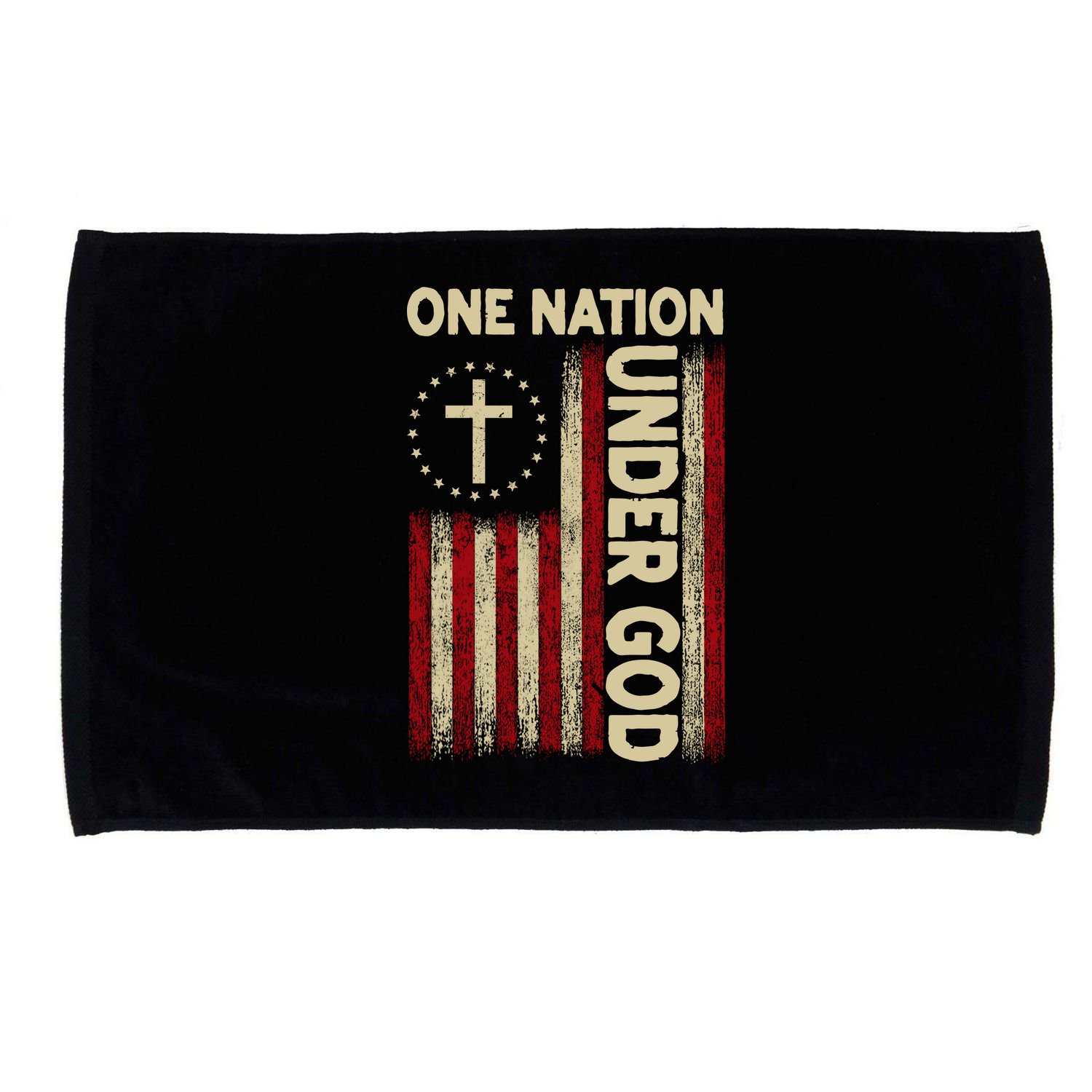 One Nation Under God Flag 4th Of July Patriotic Christian  Microfiber Hand Towel