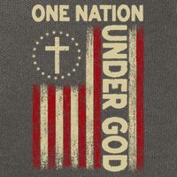 One Nation Under God Flag 4th Of July Patriotic Christian  Cotton Canvas Backpack