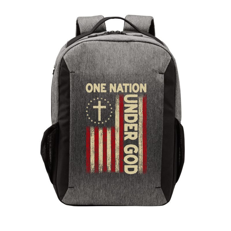 One Nation Under God Flag 4th Of July Patriotic Christian  Vector Backpack