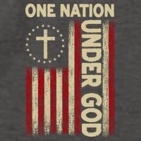 One Nation Under God Flag 4th Of July Patriotic Christian  Vector Backpack