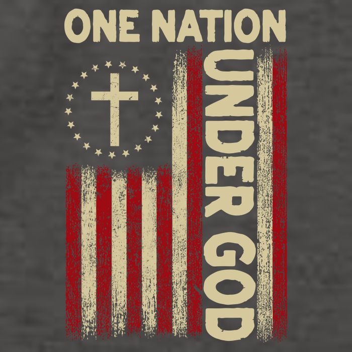 One Nation Under God Flag 4th Of July Patriotic Christian  Vector Backpack