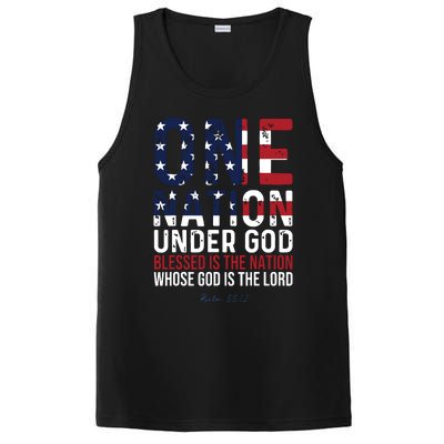 One Nation Under God Blessed Is The Nation Whose God PosiCharge Competitor Tank