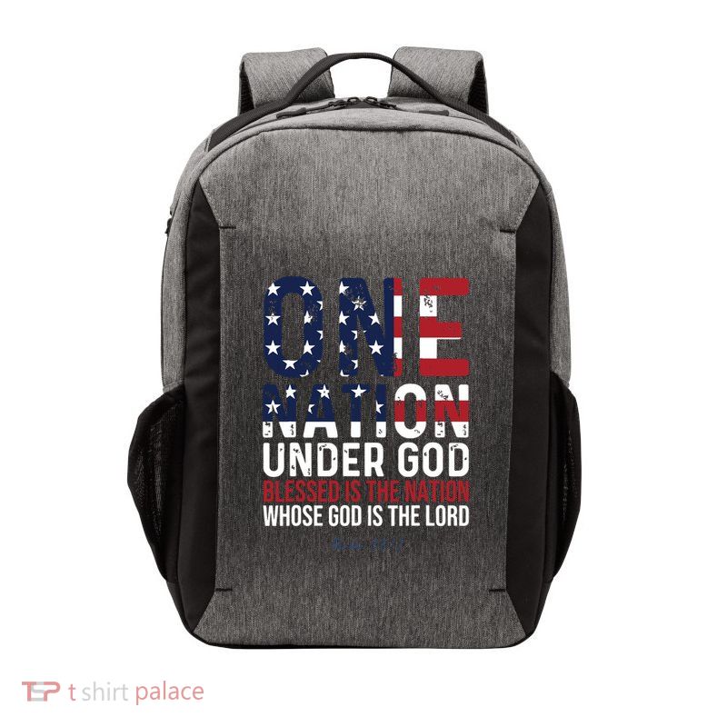 One Nation Under God Blessed Is The Nation Whose God Vector Backpack