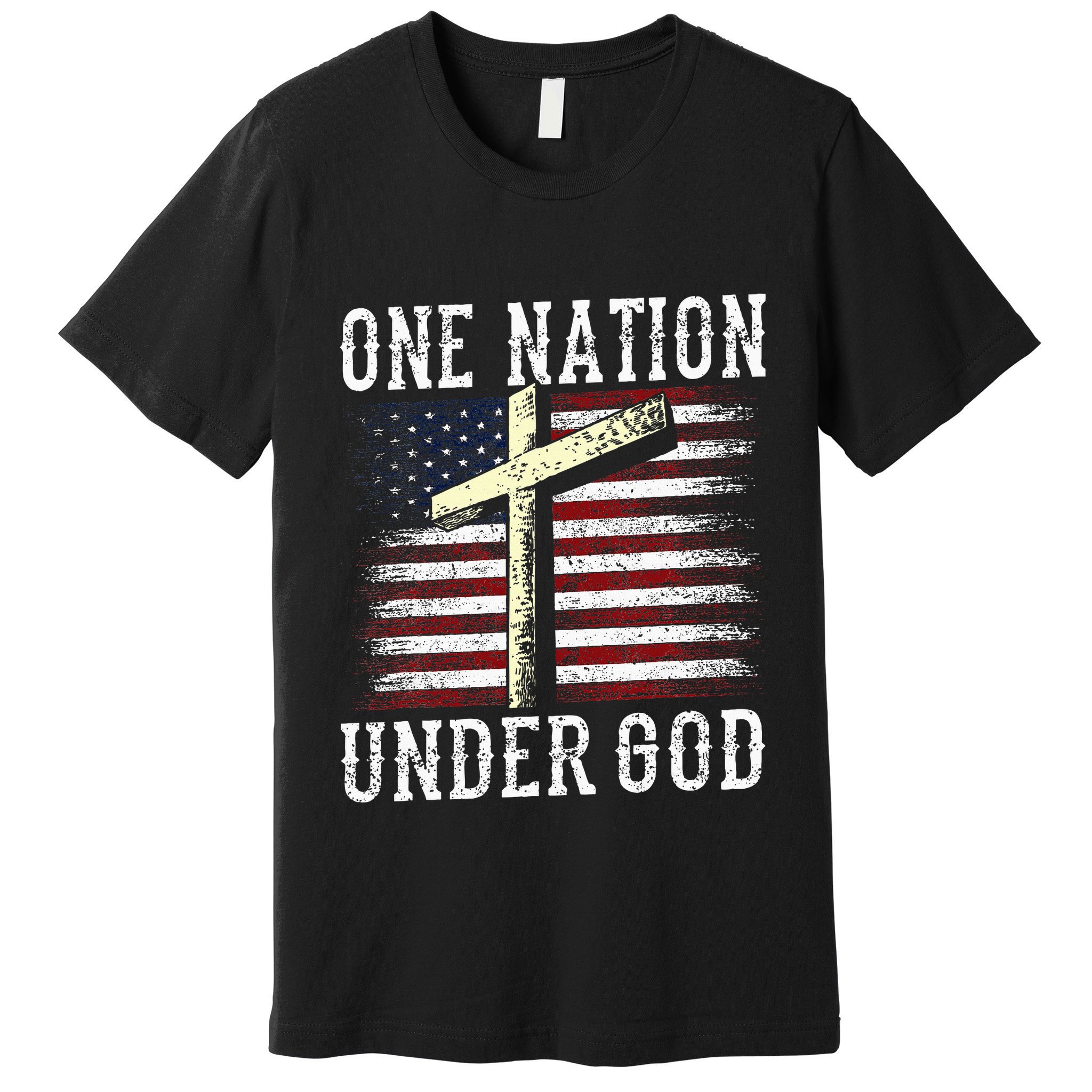 One Nation Under God America American Us Usa Patriotic Us Premium T-Shirt