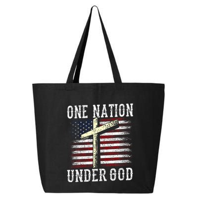One Nation Under God America American Us Usa Patriotic Us 25L Jumbo Tote
