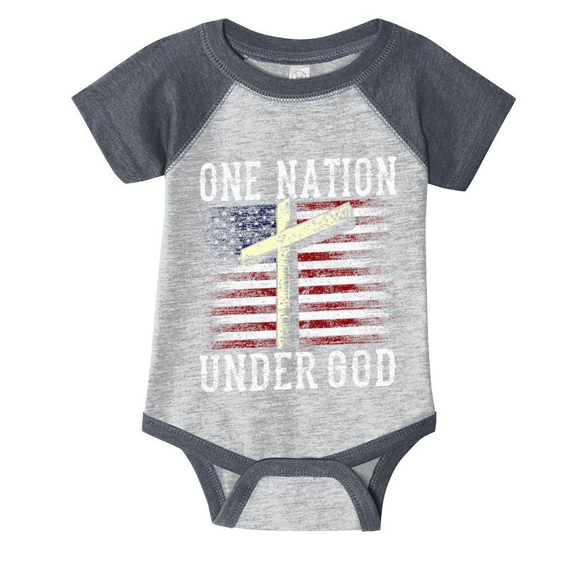 One Nation Under God America American Us Usa Patriotic Us Infant Baby Jersey Bodysuit