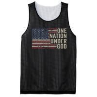 One Nation Under God Christian Usa Vintage American Flag Mesh Reversible Basketball Jersey Tank