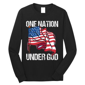 One Nation Under God American Usa Us America Patriotic Us Long Sleeve Shirt