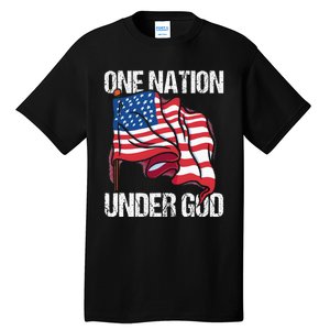 One Nation Under God American Usa Us America Patriotic Us Tall T-Shirt