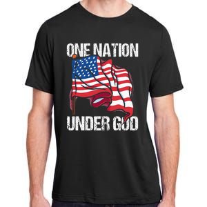 One Nation Under God American Usa Us America Patriotic Us Adult ChromaSoft Performance T-Shirt