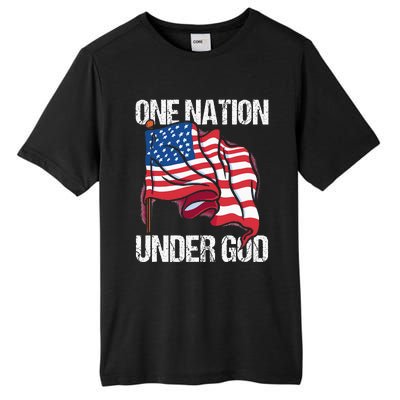 One Nation Under God American Usa Us America Patriotic Us Tall Fusion ChromaSoft Performance T-Shirt